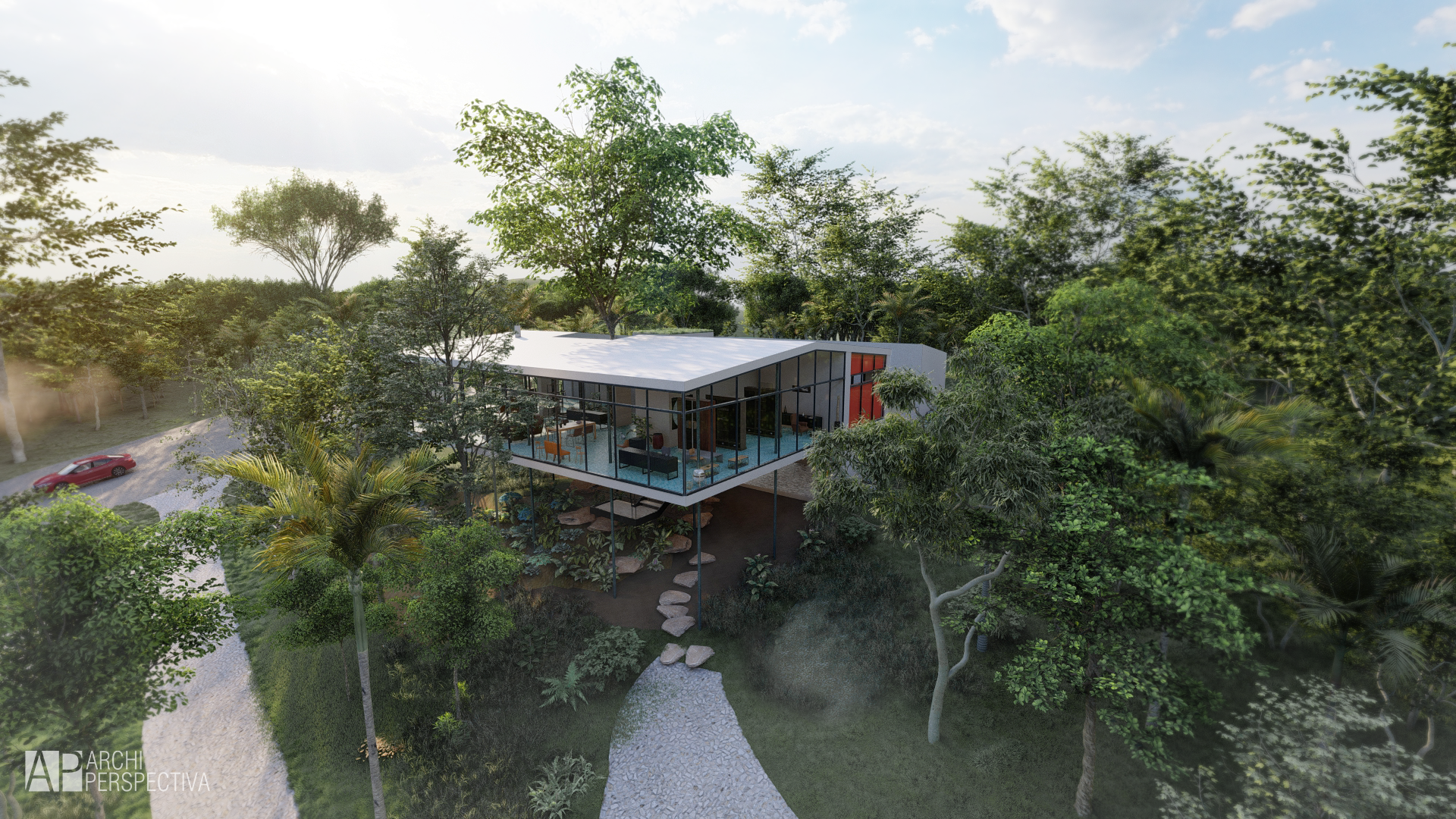 casa de vidro render render architecture brasil architecture lumion revit
