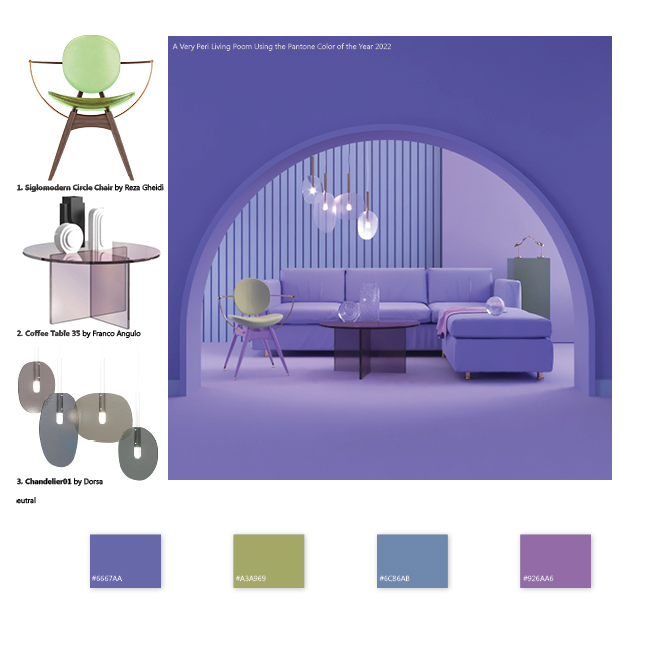 Interior Design with the VERY PERI color of the year 2022 – ARCHI ...